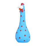 Chicken Statue Long Neck Microlandschaft Hand Crafted Resin Animal Garden Statues for Garden Yard Art DecorationBlue - Front View