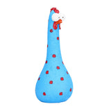 Chicken Statue Long Neck Microlandschaft Hand Crafted Resin Animal Garden Statues for Garden Yard Art DecorationBlue - Side View