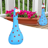 Chicken Statue Long Neck Microlandschaft Hand Crafted Resin Animal Garden Statues for Garden Yard Art DecorationBlue - Extra Image