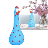 Chicken Statue Long Neck Microlandschaft Hand Crafted Resin Animal Garden Statues for Garden Yard Art DecorationBlue - Extra Image