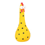 Chicken Statue Long Neck Microlandschaft Hand Crafted Resin Animal Garden Statues for Garden Yard Art DecorationYellow - Side View