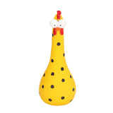 Chicken Statue Long Neck Microlandschaft Hand Crafted Resin Animal Garden Statues for Garden Yard Art DecorationYellow - Top-Down View