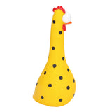 Chicken Statue Long Neck Microlandschaft Hand Crafted Resin Animal Garden Statues for Garden Yard Art DecorationYellow - Rear View