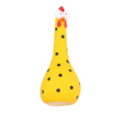 Chicken Statue Long Neck Microlandschaft Hand Crafted Resin Animal Garden Statues for Garden Yard Art DecorationYellow - Close-Up Angle