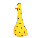 Chicken Statue Long Neck Microlandschaft Hand Crafted Resin Animal Garden Statues for Garden Yard Art DecorationYellow - Low Angle