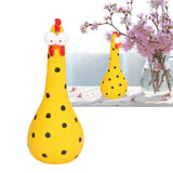Chicken Statue Long Neck Microlandschaft Hand Crafted Resin Animal Garden Statues for Garden Yard Art DecorationYellow - Extra Image
