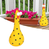 Chicken Statue Long Neck Microlandschaft Hand Crafted Resin Animal Garden Statues for Garden Yard Art DecorationYellow - Extra Image