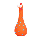 Chicken Statue Long Neck Microlandschaft Hand Crafted Resin Animal Garden Statues for Garden Yard Art DecorationOrange - Side View