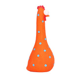 Chicken Statue Long Neck Microlandschaft Hand Crafted Resin Animal Garden Statues for Garden Yard Art DecorationOrange - Close-Up Angle