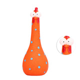 Chicken Statue Long Neck Microlandschaft Hand Crafted Resin Animal Garden Statues for Garden Yard Art DecorationOrange - Low Angle