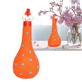 Chicken Statue Long Neck Microlandschaft Hand Crafted Resin Animal Garden Statues for Garden Yard Art DecorationOrange - Extra Image