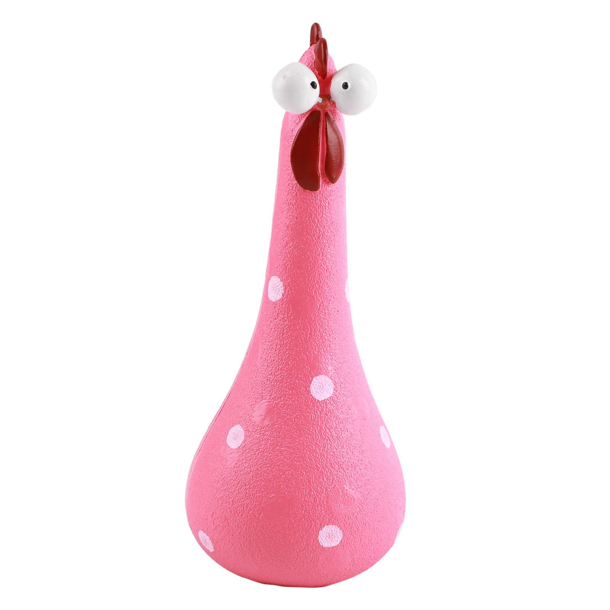 Chicken Statue Long Neck Microlandschaft Hand Crafted Resin Animal Garden Statues for Garden Yard Art DecorationPink