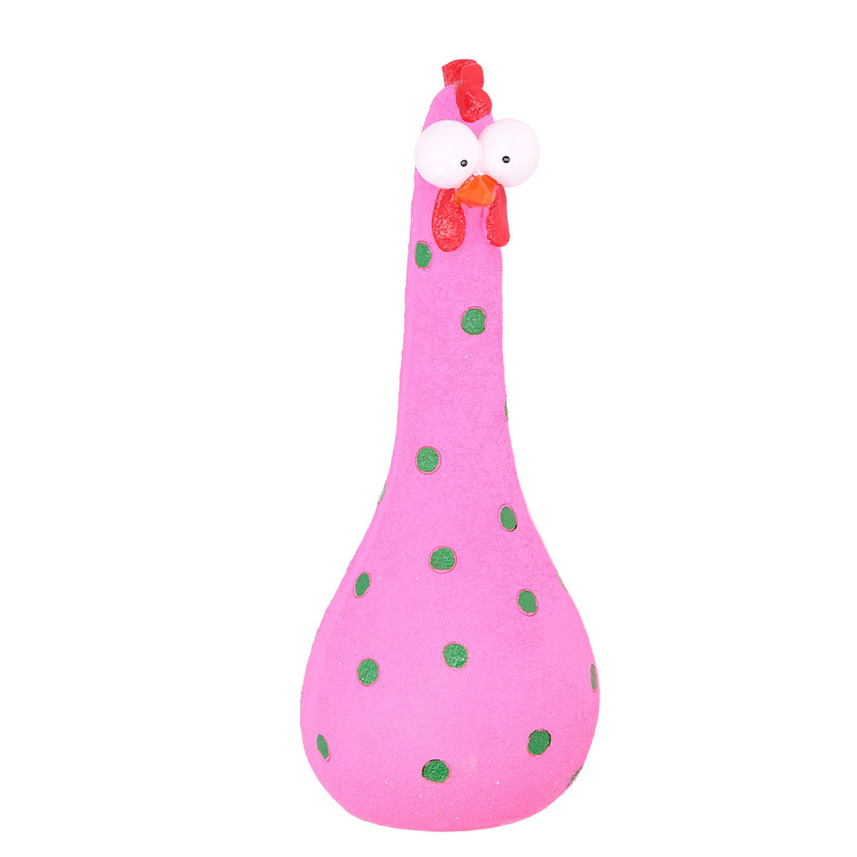 Chicken Statue Long Neck Microlandschaft Hand Crafted Resin Animal Garden Statues for Garden Yard Art DecorationPink