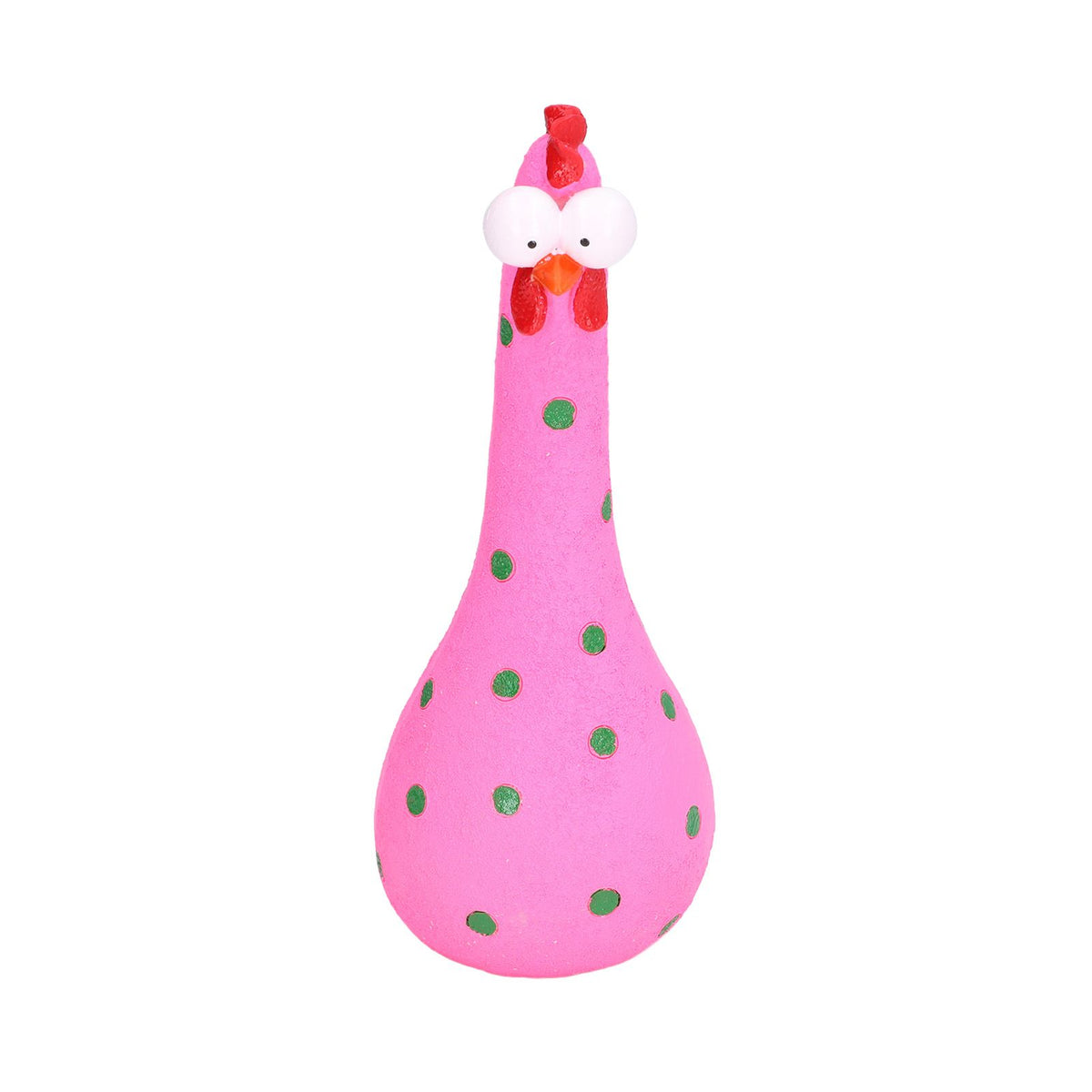 Chicken Statue Long Neck Microlandschaft Hand Crafted Resin Animal Garden Statues for Garden Yard Art DecorationPink