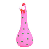 Chicken Statue Long Neck Microlandschaft Hand Crafted Resin Animal Garden Statues for Garden Yard Art DecorationPink