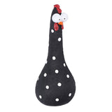 Chicken Statue Long Neck Microlandschaft Hand Crafted Resin Animal Garden Statues for Garden Yard Art DecorationBlack - Side View