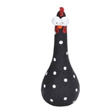 Chicken Statue Long Neck Microlandschaft Hand Crafted Resin Animal Garden Statues for Garden Yard Art DecorationBlack - 45-Degree Angle