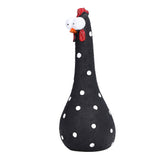 Chicken Statue Long Neck Microlandschaft Hand Crafted Resin Animal Garden Statues for Garden Yard Art DecorationBlack - Close-Up Angle
