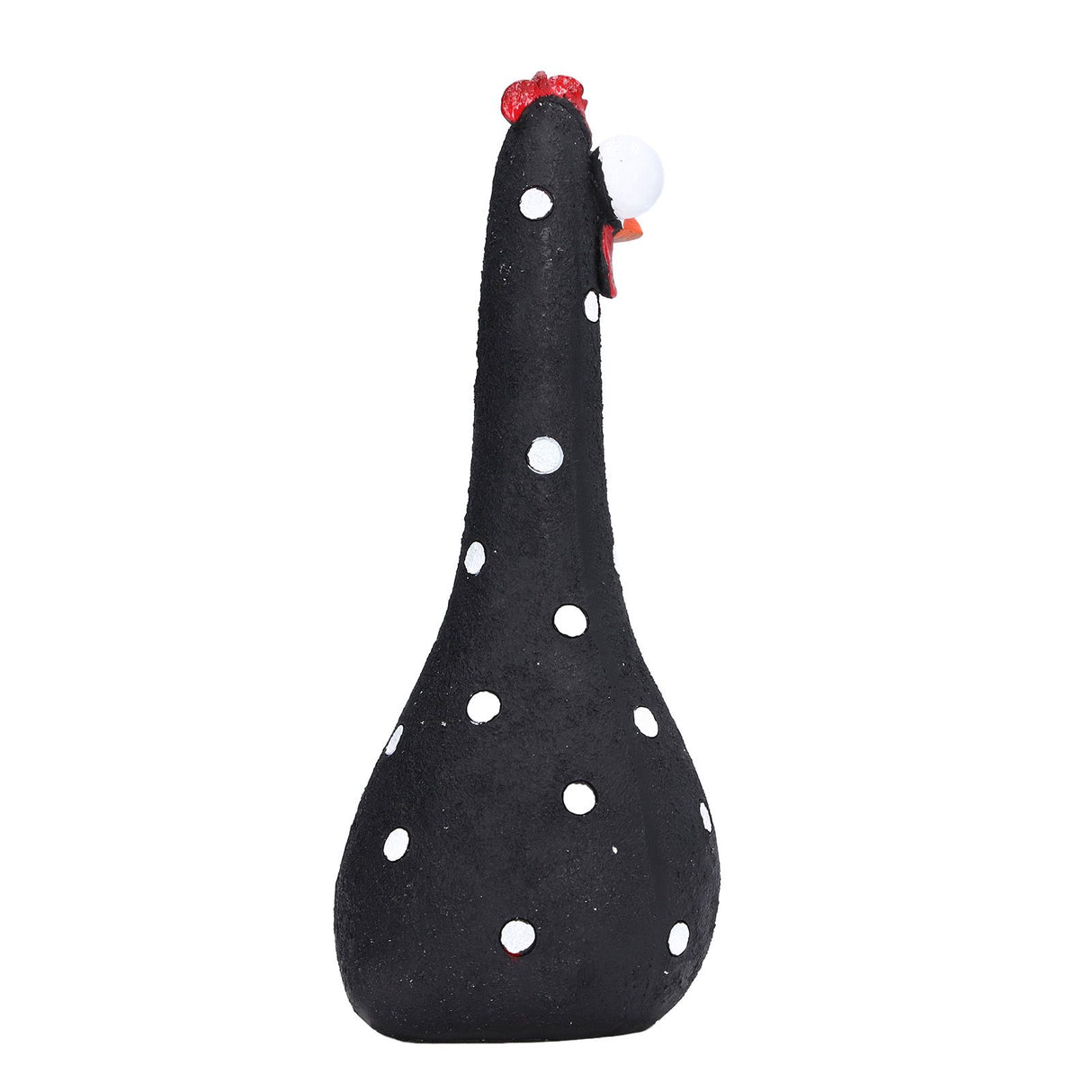Chicken Statue Long Neck Microlandschaft Hand Crafted Resin Animal Garden Statues for Garden Yard Art DecorationBlack