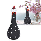 Chicken Statue Long Neck Microlandschaft Hand Crafted Resin Animal Garden Statues for Garden Yard Art DecorationBlack - Extra Image