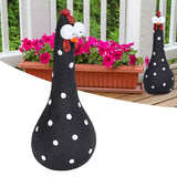 Chicken Statue Long Neck Microlandschaft Hand Crafted Resin Animal Garden Statues for Garden Yard Art DecorationBlack - Extra Image