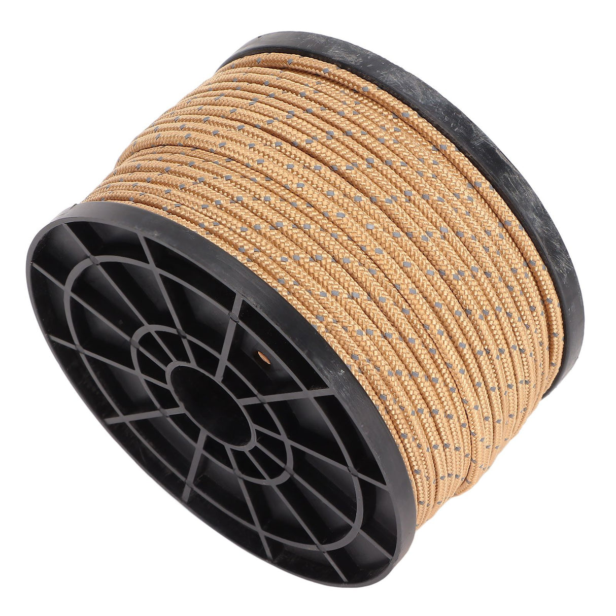 Camping Tent Rope 50 Meters High Density Anti UV Wear Resistant Khaki Reflective Outdoor Camping Rope