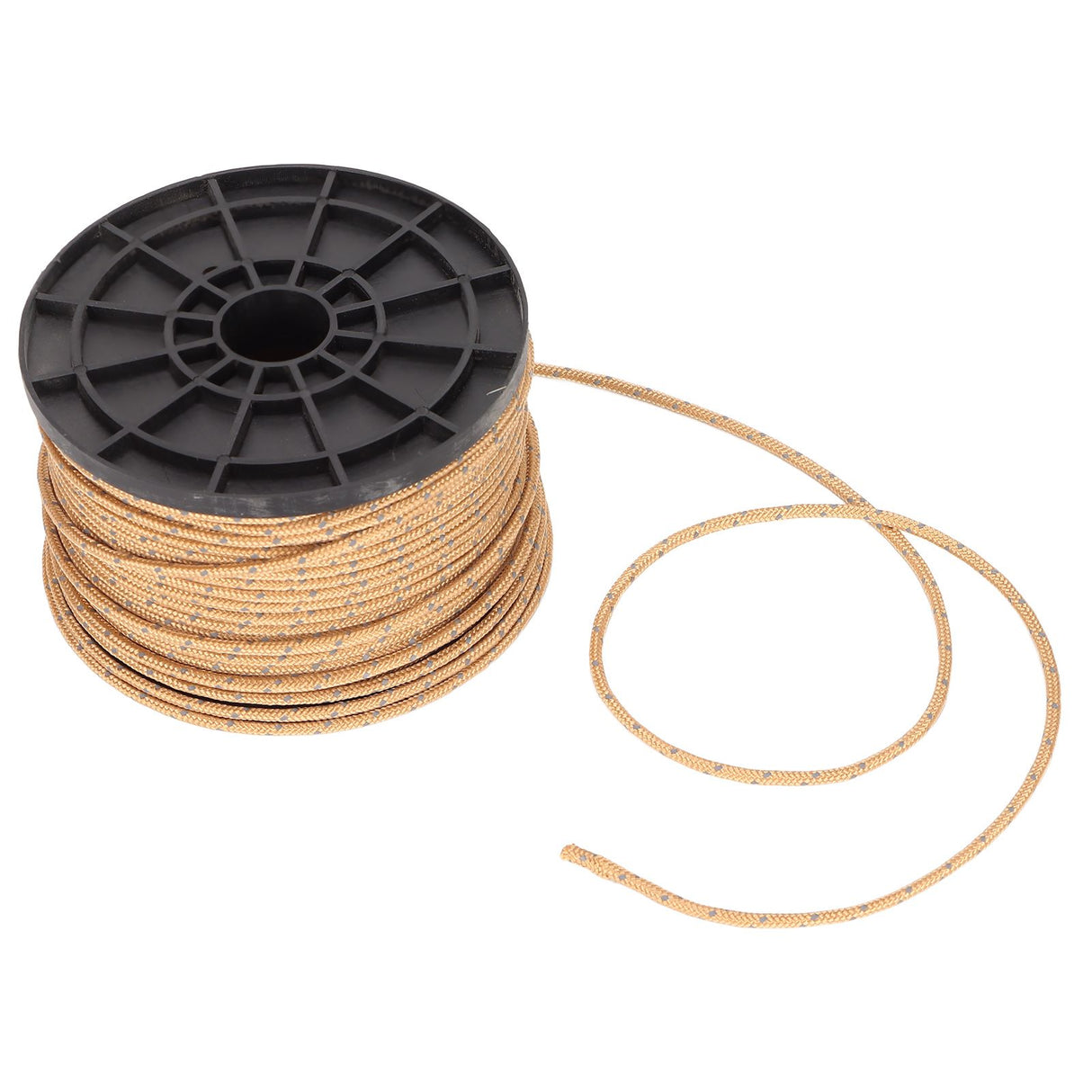 Camping Tent Rope 50 Meters High Density Anti UV Wear Resistant Khaki Reflective Outdoor Camping Rope