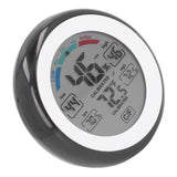 Indoor Outdoor Thermometer Hygrometer Round Touch Screen Wireless Electronic Temperature Humidity Meter with LCD - Front View