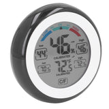 Indoor Outdoor Thermometer Hygrometer Round Touch Screen Wireless Electronic Temperature Humidity Meter with LCD