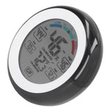 Indoor Outdoor Thermometer Hygrometer Round Touch Screen Wireless Electronic Temperature Humidity Meter with LCD - 45-Degree Angle