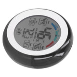 Indoor Outdoor Thermometer Hygrometer Round Touch Screen Wireless Electronic Temperature Humidity Meter with LCD - Rear View