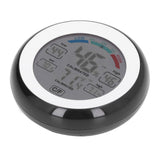 Indoor Outdoor Thermometer Hygrometer Round Touch Screen Wireless Electronic Temperature Humidity Meter with LCD