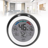 Indoor Outdoor Thermometer Hygrometer Round Touch Screen Wireless Electronic Temperature Humidity Meter with LCD