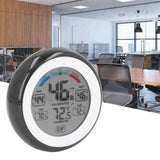 Indoor Outdoor Thermometer Hygrometer Round Touch Screen Wireless Electronic Temperature Humidity Meter with LCD