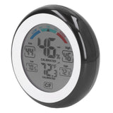 Indoor Outdoor Thermometer Hygrometer Round Touch Screen Wireless Electronic Temperature Humidity Meter with LCD