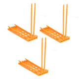 3Pcs Pigeons Foot Rings Frame 4 Column Independent Save Space Racing Pigeons Supplier Foot Place for Pigeons FarmYellow - Front View