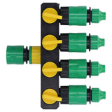 Water Hose Splitter ABS Material 4 Way Stainless Durable Garden Irrigation Faucet Splitter for Patio Farm - Side View