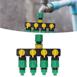 Water Hose Splitter ABS Material 4 Way Stainless Durable Garden Irrigation Faucet Splitter for Patio Farm