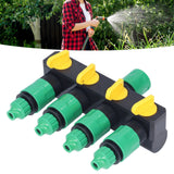 Water Hose Splitter ABS Material 4 Way Stainless Durable Garden Irrigation Faucet Splitter for Patio Farm