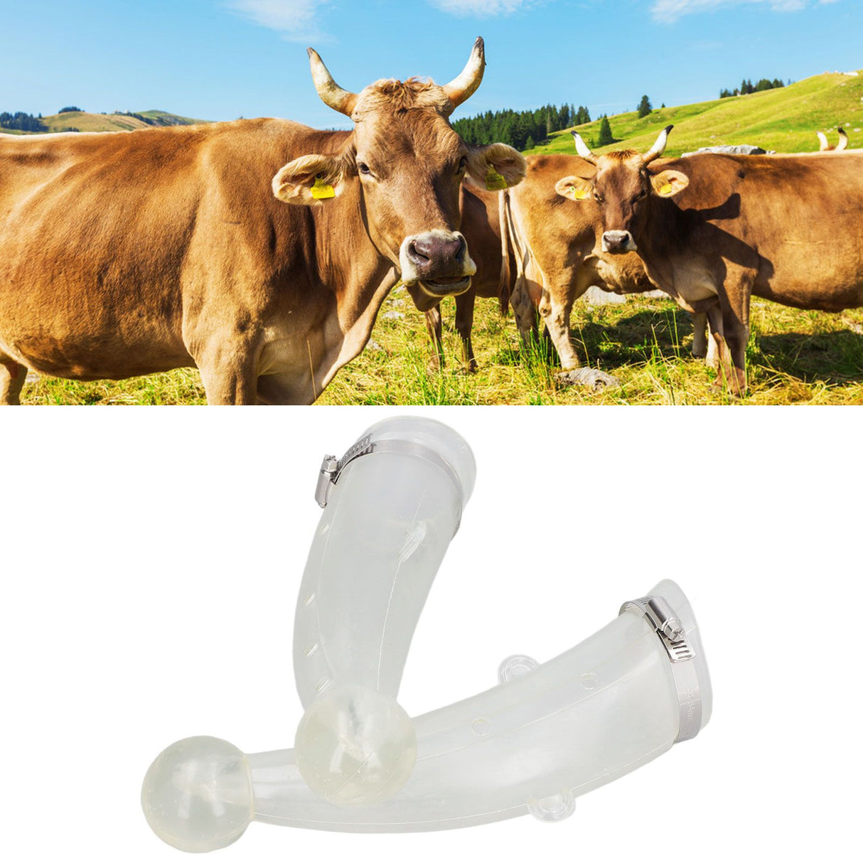 Cattle Horn Protective Cover Heat Resistant Easy Wear Comfortable Silica Gel Material Cow Horn Protective Cover
