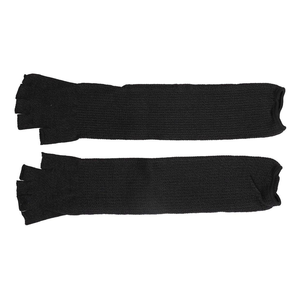 Arm Guards 45cm/17.7in Cut Resistant Half Finger Arm Sleeve for Kitchen Woodworking Gardening Black