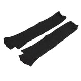 Arm Guards 45cm/17.7in Cut Resistant Half Finger Arm Sleeve for Kitchen Woodworking Gardening Black - Low Angle