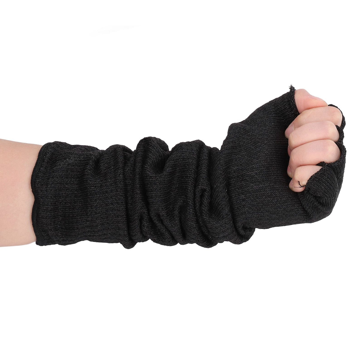 Arm Guards 45cm/17.7in Cut Resistant Half Finger Arm Sleeve for Kitchen Woodworking Gardening Black