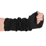 Arm Guards 45cm/17.7in Cut Resistant Half Finger Arm Sleeve for Kitchen Woodworking Gardening Black