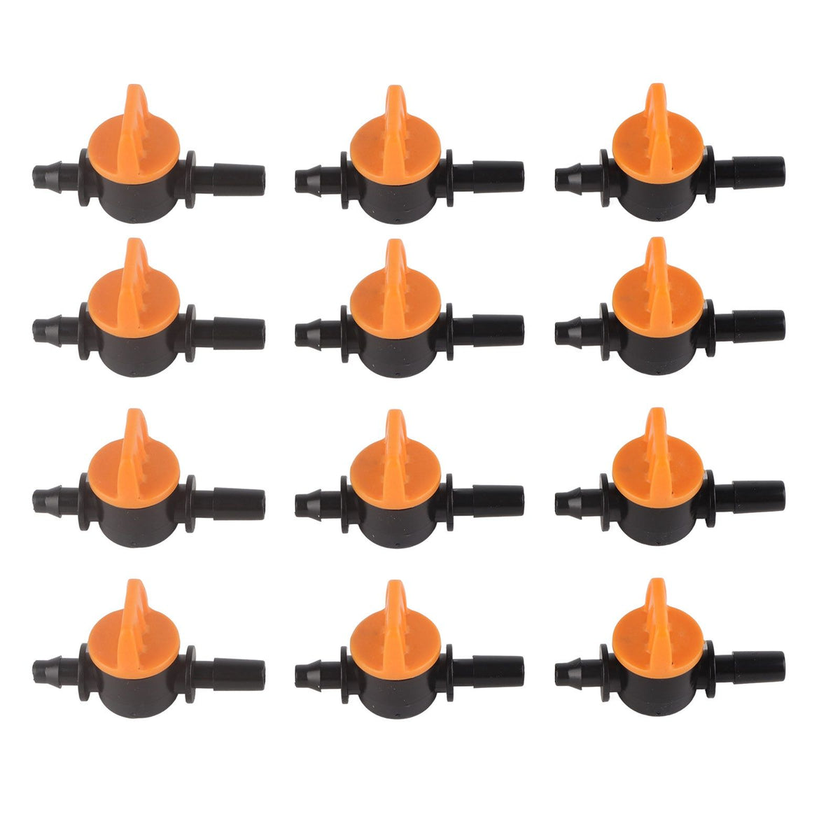 50pcs Drip Irrigation Valve 4/7mm Outer Diameter 6mm/0.2in Drip Irrigation Switching Valve for Irrigation System