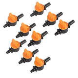 50pcs Drip Irrigation Valve 4/7mm Outer Diameter 6mm/0.2in Drip Irrigation Switching Valve for Irrigation System
