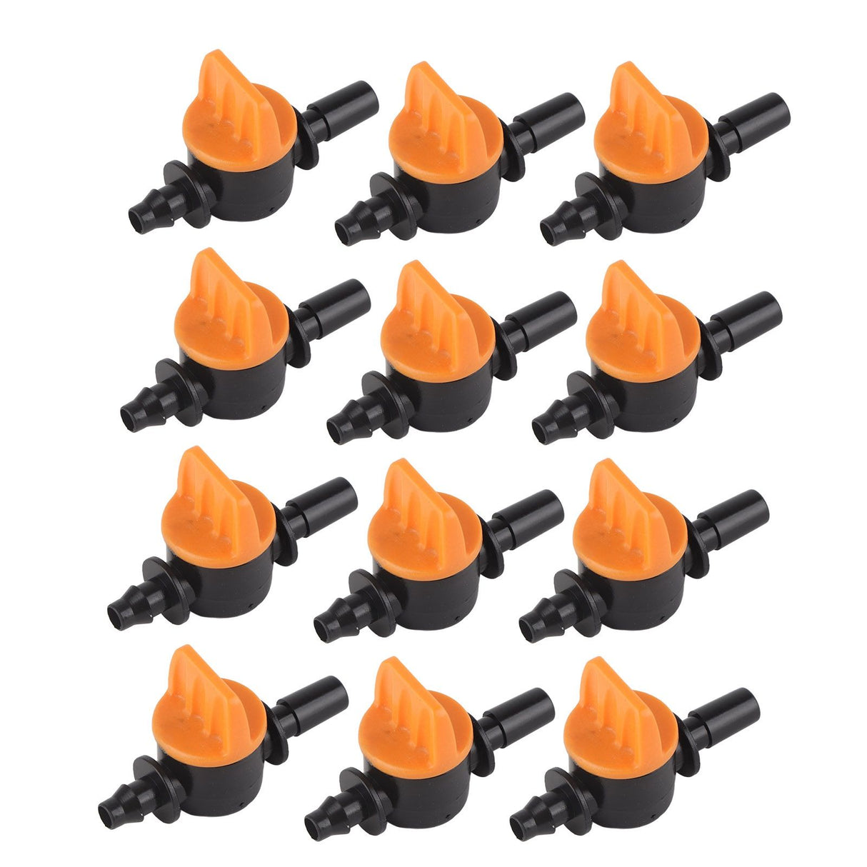 50pcs Drip Irrigation Valve 4/7mm Outer Diameter 6mm/0.2in Drip Irrigation Switching Valve for Irrigation System
