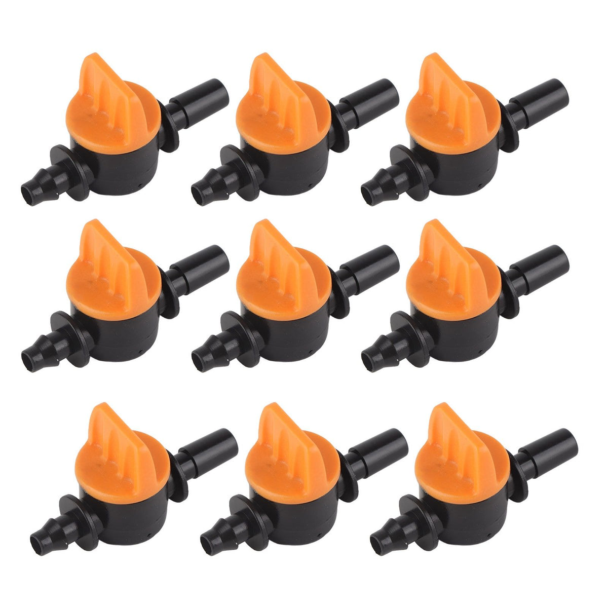 50pcs Drip Irrigation Valve 4/7mm Outer Diameter 6mm/0.2in Drip Irrigation Switching Valve for Irrigation System