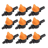 50pcs Drip Irrigation Valve 4/7mm Outer Diameter 6mm/0.2in Drip Irrigation Switching Valve for Irrigation System