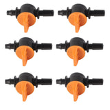 50pcs Drip Irrigation Valve 4/7mm Outer Diameter 6mm/0.2in Drip Irrigation Switching Valve for Irrigation System